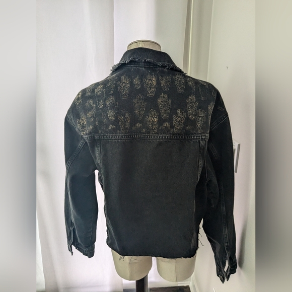 Zara distressed denim jacket - Picture 3 of 5
